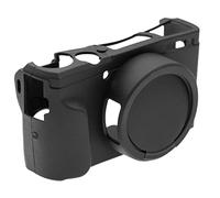 vhbw custodia compatibile con Canon PowerShot G5X Mark II fotocamera - case, silicone, nero, protezione extra per l'obiettivo