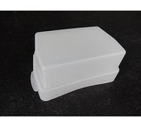 vhbw diffusore compatibile con Canon Nissin DI466 flash, fotocamera - plastica bianco, 4,4 x 6,9 cm