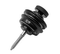 vhbw ferma tracolla per chitarra, strap lock per chitarra classica, acustica, elettrica, basso; colore nero con morsetto