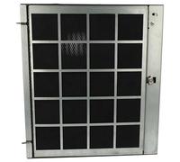 vhbw filtro a carboni attivi compatibile con Miele DA 420-6 C, DA 4208 D C, DA 4208 D EXT cappe aspiranti - 25,6 x 23 x 2,2 cm, rigenerabile