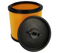 vhbw filtro a pieghe piatte compatibile con Parkside PNTS 35/5, 30/4, 30/6, 30/9, 30/7, 91099009, 30/8, 91092030 aspiratore - nero/giallo