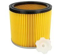 vhbw filtro a pieghe piatte sostituisce Bosch 2 607 432 001, 2607432001 per aspirapolvere - nero/argento/giallo