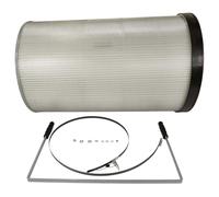 vhbw Filtro per polveri sottili sostituisce Holzmann ABSFF8K per impianto di aspirazione - cartuccia filtrante con spazzola per la pulizia