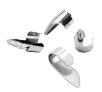 vhbw finger pick, set di 1x thumbpick, 3x fingerpick, accessori compatibile con chitarra sostituisce banjo, pedal steel guitar, chitarre resofoniche - metallo, argentato