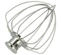 vhbw Frusta da cucina compatibile con KitchenAid KSM150, KSM100, KSM103, K45, KSM12, K45SS, KSM105, KSM110 robot da cucina - acciaio inox