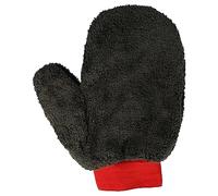 vhbw Guanto per cerchioni per la cura di auto, moto e biciclette - guanto per lavaggio in microfibra, nero/rosso