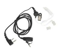 vhbw headset, auricolari compatibile con Alinco DJ-580, DJ-196, DJ-560, DJ-446, DJ-496, DJ-493 radio, walkie-talkie - nero, cavo audio trasparente