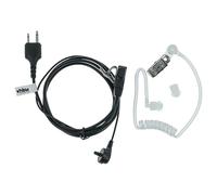 vhbw headset, auricolari compatibile con Icom IC-M10E, IC-J12, IC-M12, IC-M11, IC-H6, IC-H2 radio, walkie-talkie con microfono PTT - trasparente, nero