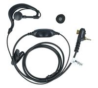 vhbw headset, auricolari compatibile con Motorola MTH850, MTP850, MTH650, CEP400, Tetra, MTH600, MTH800 radio, walkie-talkie - nero