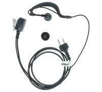 vhbw headset, auricolari per radio, walkie-talkie - nero