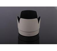 vhbw Paraluce compatibile con Canon EF 70-200mm f/2.8L IS USM 77 mm obiettivo grigio/bianco, plastica, tulipano - Sostituisce ET-86