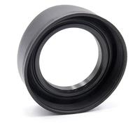vhbw Paraluce compatibile con Olympus 49 mm obiettivo fotocamera nero, gomma, rotondo, 7,4 cm