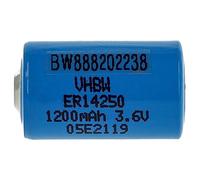 vhbw pila cilindrica al litio ER14250 sostituisce ER3S, ER4, LS14250, LS3, T04/41, T04/51 - Batteria speciale (1200mAh, 3,6V, Li-SOCl2)