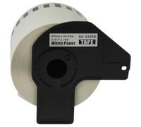 vhbw rotolo etichette con supporto 62mm x 30,48m (1 etichetta) compatibile con Brother PT QL-550, QL-560 etichettatrice - premium bianco