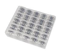 vhbw scatola compatibile con Janome 620, 625FA, 609, 592, 575, 628, 626, 623, 556 bobine per macchine da cucire - incl. rocchetti, metallo