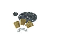 vhbw Set Accessori Compatibile con Einhell Freelexo Kit 900 Tosaerba - 1x Disco portacoltelli, 9X Lame + Viti, Oro/Nero