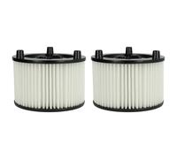 vhbw set da 2x filtro a pieghe piatte compatibile con Bosch UniversalVac 15 aspiratore umido/secco - Cartuccia filtrante, carta/plastica, bianco