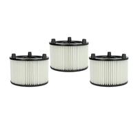 vhbw set da 3x filtro a pieghe piatte compatibile con Bosch AdvancedVac 20 aspiratore umido/secco - Cartuccia filtrante, carta/plastica, bianco