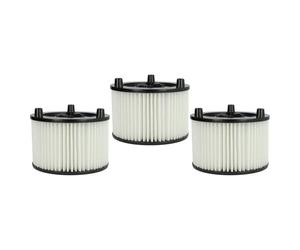 vhbw set da 3x filtro a pieghe piatte compatibile con Bosch AdvancedVac 20 aspiratore umido/secco - Cartuccia filtrante, carta/plastica, bianco
