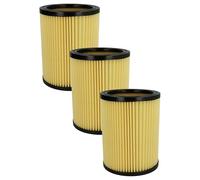 vhbw set da 3x filtro a pieghe piatte compatibile con Hikoki/Hitachi WDE 3600, 1200, 1200M aspirapolvere - Cartuccia filtrante