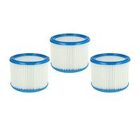 vhbw set da 3x filtro a pieghe piatte compatibile con Stihl SE 100, SE 121, SE 121 E, SE 122, SE 122 E aspiratore umido/secco - cartuccia filtrante