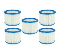 vhbw set da 5x filtro a pieghe piatte compatibile con Festo/Festotool SR5, SR5 E, SR5 E-AS, SR5 LE-AS aspiratore umido/secco - cartuccia filtrante