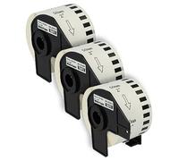 vhbw set di 3x rotolo etichette 50mm x 30,48m (1 etichetta) compatibile con Brother PT QL-570, QL-580, QL-560YX etichettatrice - premium