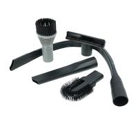 vhbw Set di bocchette da 5 pzz. Compatibile con Kärcher T 7/1, T 9/1 BP, T 7/1 Eco!effiency, T 201 aspirapolvere - 32 mm Grigio/Nero
