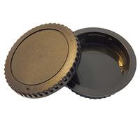 vhbw set di copriobiettivi compatibile con Canon EOS 650D, 6D, 700D, 70D, 750D, 760D, 7D fotocamera - Tappo posteriore e per corpo macchina, nero