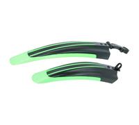 vhbw Set parafango Anteriore e Posteriore per Mountain Bike con Ruote da 24" / 26" - Verde/Nero