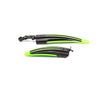 vhbw Set parafango Anteriore e Posteriore per Mountain Bike con Ruote da 24" / 26" - Verde/Nero