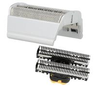 vhbw Set pezzi di ricambio lamine compatibile con Braun Flex XP/XP II 5723, 5724, 5726 rasoio elettrico, lamina + blocco lame, colore nero/argento