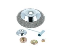vhbw Spazzola diserbante compatibile con AL-KO BC301 attrezzo da giardino, decespugliatore - a maglia fine, con set di accessori