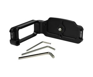 vhbw Staffa a L compatibile con Nikon D850 fotocamera - alluminio (anodizzato), nero - Sostituisce D850-L