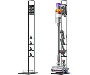 vhbw supporto verticale, stander compatibile con Dyson SV12 Absolute, SV07, V11 Fluffy, SV05, DC61 aspirapolvere senza fili - grigio scuro