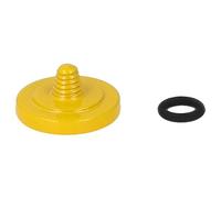 vhbw tasto di scatto compatibile con Nikon D100, DF, F3, F4, F80, F80D, FE10, FM10, FM2, FM3A fotocamera - Pulsante ergonomico, metallo, giallo