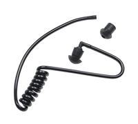 vhbw tubo acustico per security 2x olive auricolari, nero/trasparente per headset, radio - discreto, ottima tenuta
