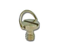vhbw vite per treppiede da 1/4" per fotocamera, reflex, DSLR - con occhiello, metallo, argentato, lunga 22mm
