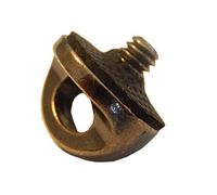 vhbw vite per treppiede da 1/4" per fotocamera, reflex, DSLR - con occhiello, metallo, oro/nero, lunga 23mm