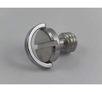 vhbw vite per treppiede da 3/8" per fotocamera, reflex, DSLR - con occhiello, metallo, argento, lunga 16mm