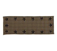 VHC Brands Black Star Cotton 13x36 Gewebter gesteppter L ufer, Schwarz