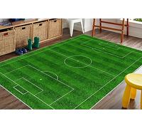 VHCLYBJU Tappetino per campo da calcio Tappeto per campo da calcio Tappeto per camera da letto per bambini Campo da calcio Tappeto per area giochi per bambini Tappetino a tema sportivo Ta