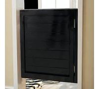 Vhdurike Porta a battente in legno massello con cerniere, porta a battente interna a pannello singolo, porta a mezza vita per recinzione con chiusura automatica da cucina da bar,W70xH90cm(27.5"x35.4")