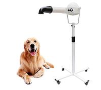 vhdurike Set di Supporto per asciugatrice per Animali Domestici, phon per Cani da 2200 W, Altezza Regolabile, asciugatrice per toelettatura per Cani ad Alta velocità,Rosa