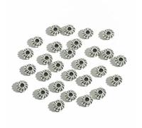 VHEOKG 30-200 pezzi di perline distanziatrici a forma di tubo sfuso placcate in argento per la creazione di gioielli, ciondoli a tubo, accessori per braccialetti e collane fai da te - 13-30 pezzi