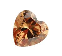 VHEOKG Dimensioni 3x3~10x10mm 5A a forma di cuore vari colori zirconi cubici pietre sintetiche sciolte per gioielli-champagne-12x12mm (25 pezzi)