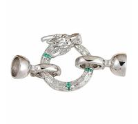 VHEOKG Perline fatte a mano, accessori per gioielli, 4 misure, robuste chiusure magnetiche e ganci per donne, cristalli, perle, bracciali, collane, oro bianco_b-come da foto