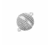 VHEOKG Perline fatte a mano, accessori per gioielli, 4 misure, robuste chiusure magnetiche e ganci per donne, cristalli, perle, bracciali, collane, oro bianco 12 mm, come da foto