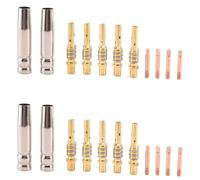 Vheolk 2Set Ugelli Punte di Contatto Supporti Set di Parti di Saldatura Saldatore Mig Accessorio Consumabile Adatto per Saldatrice Un Torcia 15AK 1 MM