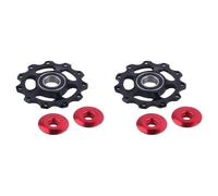 Vheolk 2X 11T Deragliatore Posteriore per Bicicletta Ruote Puleggia Puleggia con Cuscinetto Un Sfera Deragliatore Anteriore Puleggia Guida, Nera